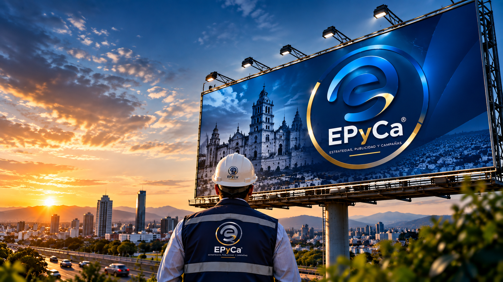 Instalación de publicidad exterior de gran formato EPyCa
